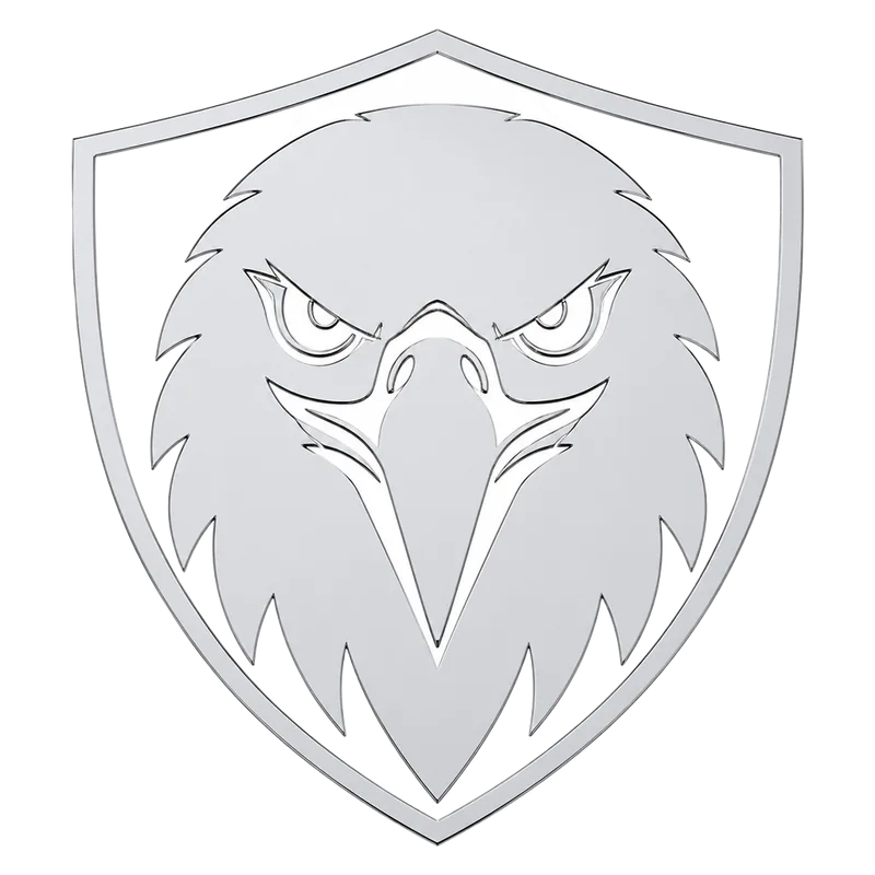 Mascot Emblem Badge, flat chrome car badge