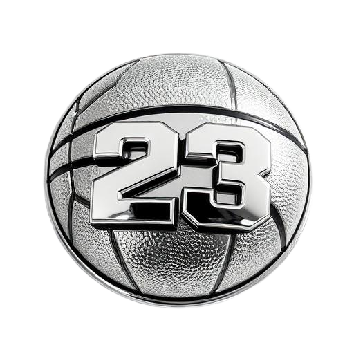 Custom basketball chrome badge