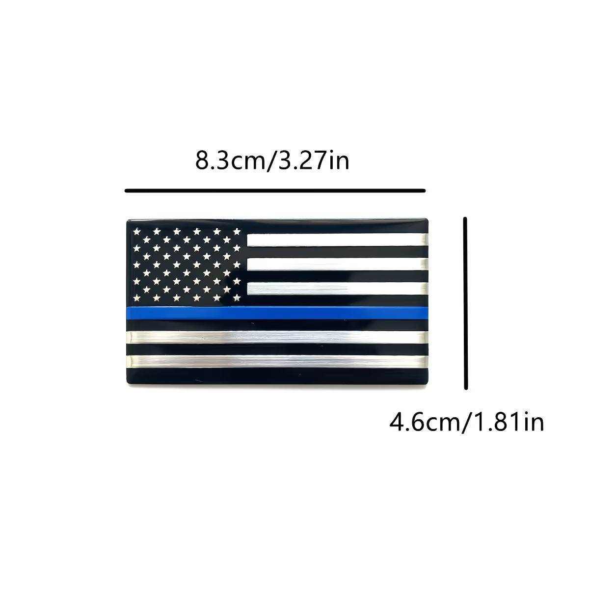 USA flag chrome badge