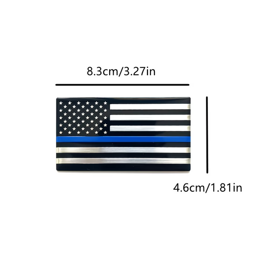 USA flag chrome badge