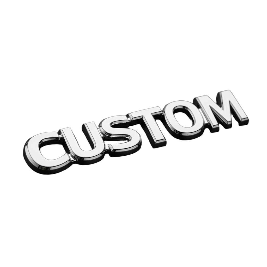 Custom chrome text badge