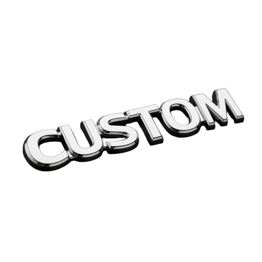 Custom chrome text badge
